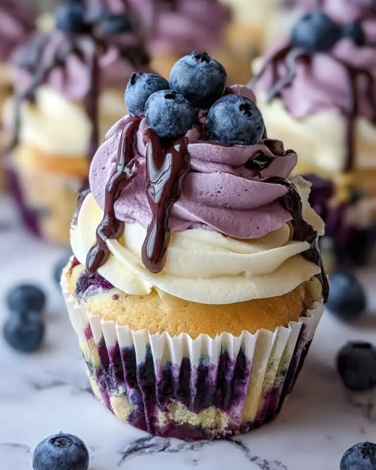 White Chocolate Blueberry Cheesecake Cupcakes Recipe
