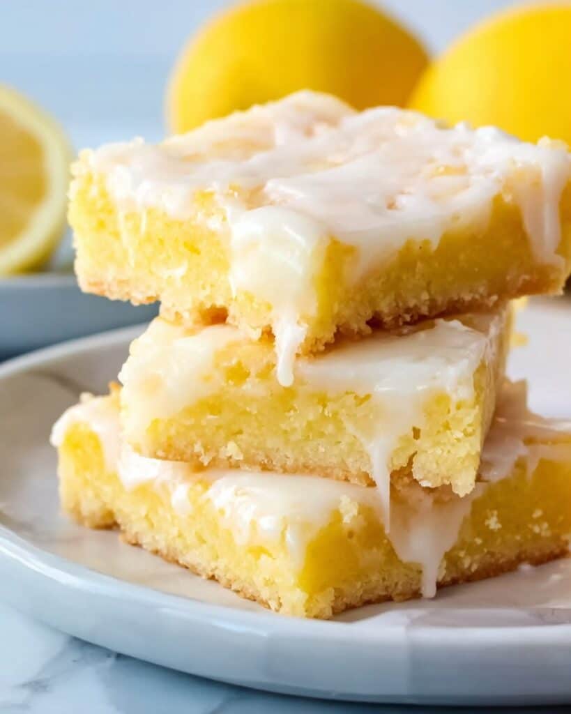 Best Lemon Brownies Recipe (With Lemony Glaze) Recipe