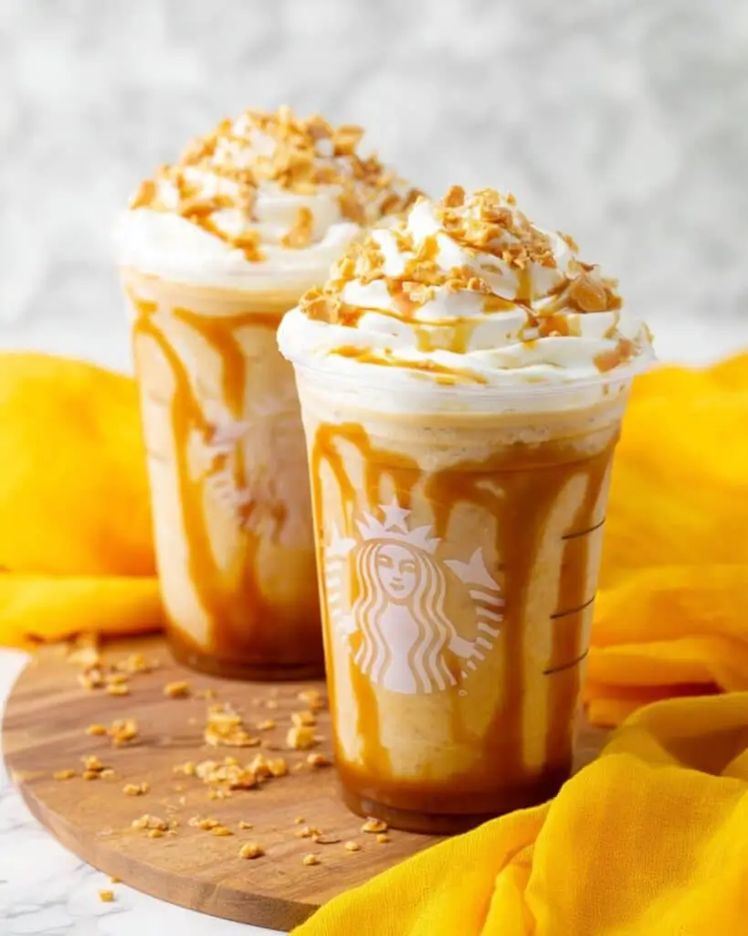 Copycat Starbucks Caramel Ribbon Crunch Frappuccino Recipe