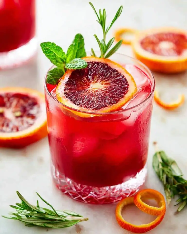 Sparkling Blood Orange Mocktail with Turmeric Recipe