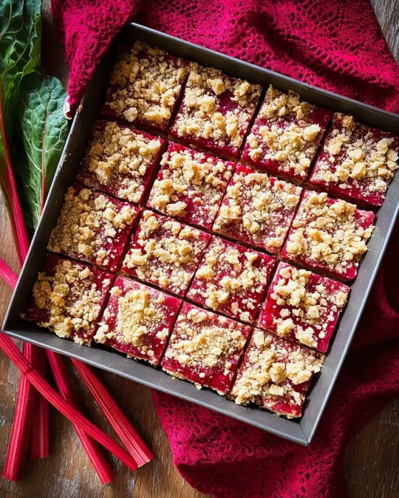 Rhubarb Oat Bars Recipe