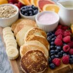 Pancake Charcuterie Board with Fresh Fruit, Yogurt, and Granola Recipe
