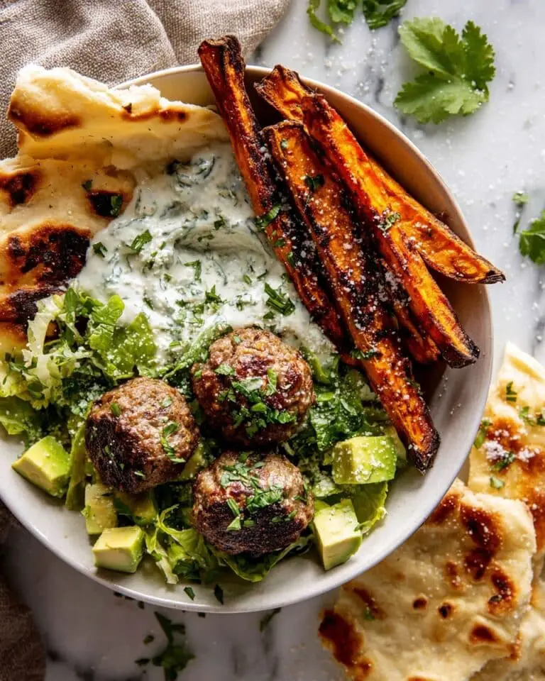 Sheet Pan Greek Meatballs and Tzatziki Recipe