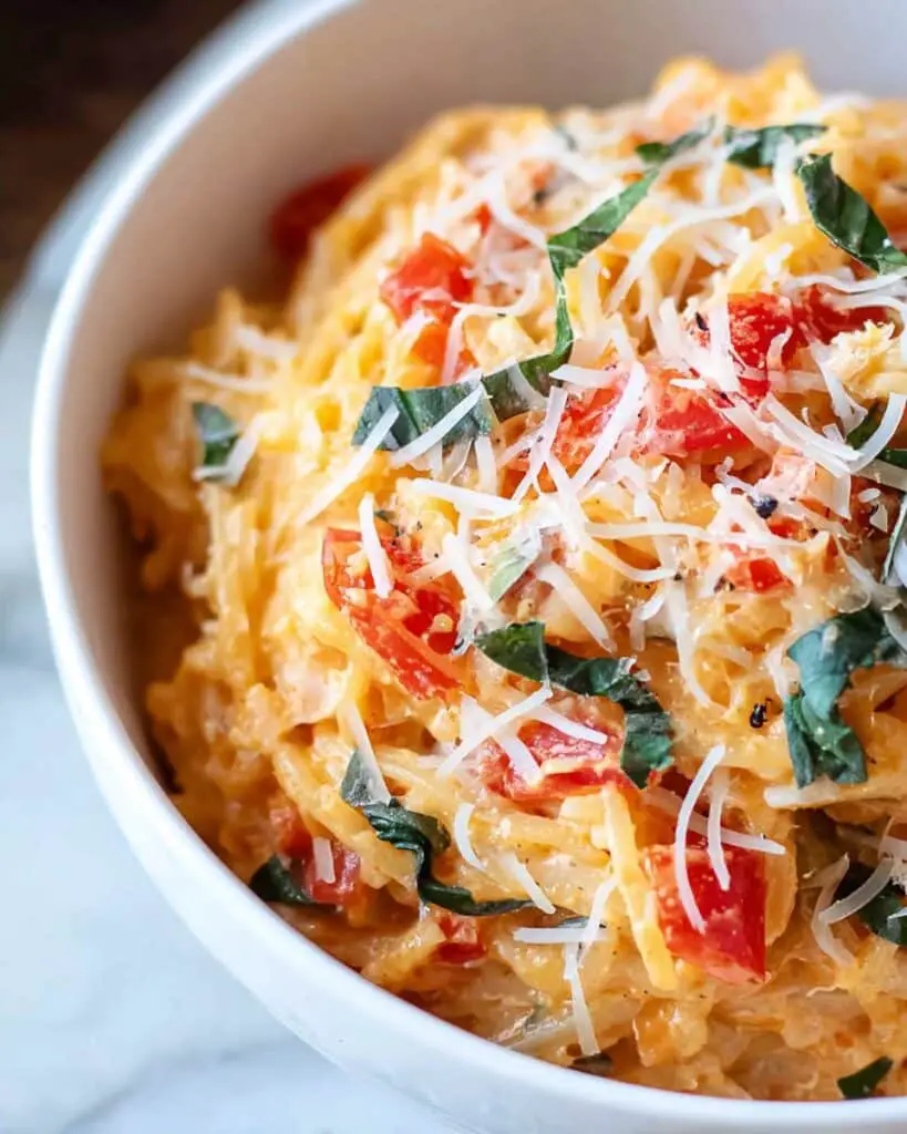 Instant Pot Tomato Basil Spaghetti Squash Recipe