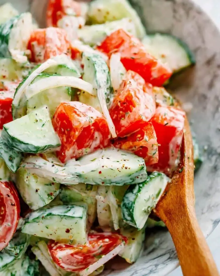 Creamy Cucumber Tomato Salad Recipe