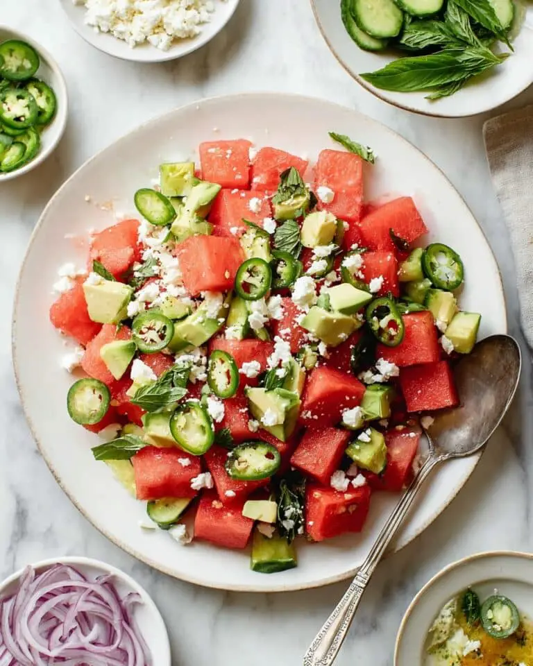 Watermelon Salad with Feta & Mint Recipe