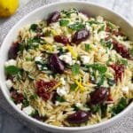 Orzo Pasta Salad with Feta and Sun-Dried Tomatoes Recipe