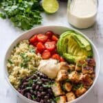 Cilantro Lime Quinoa Bowls with Hummus Vinaigrette Recipe
