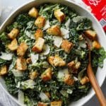 Kale Caesar Salad with Sourdough Croutons Recipe