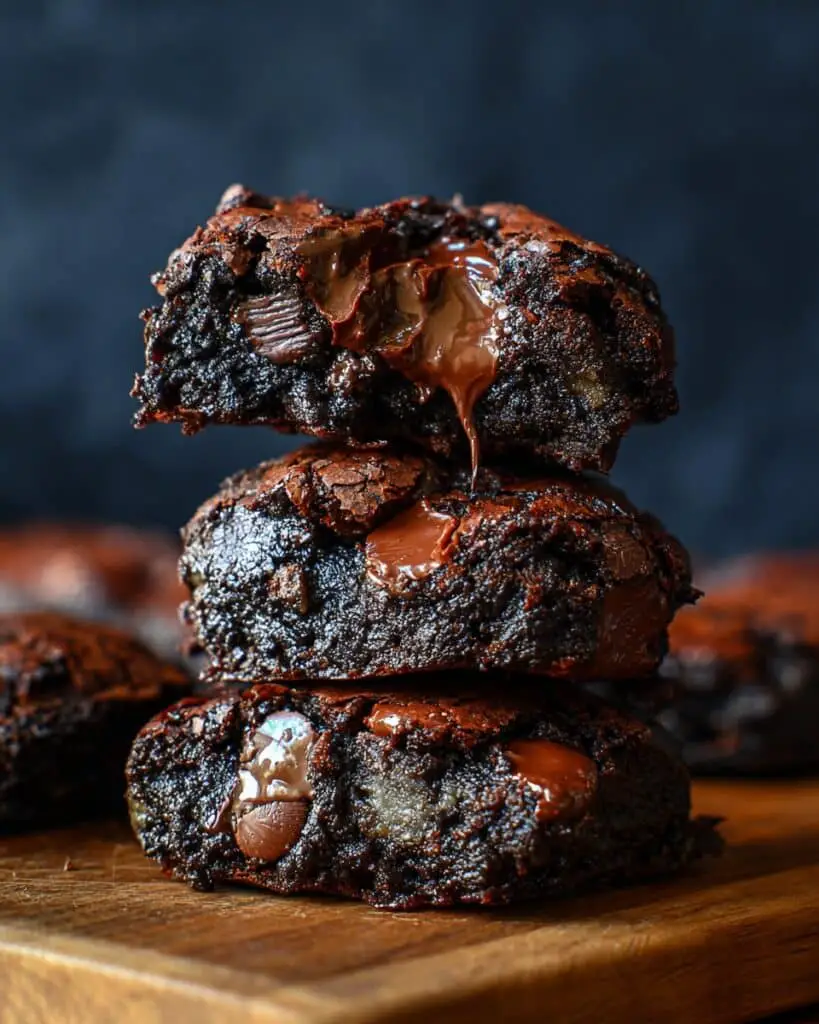 Delicious Flourless Dark Chocolate Brownie Cookies Recipe