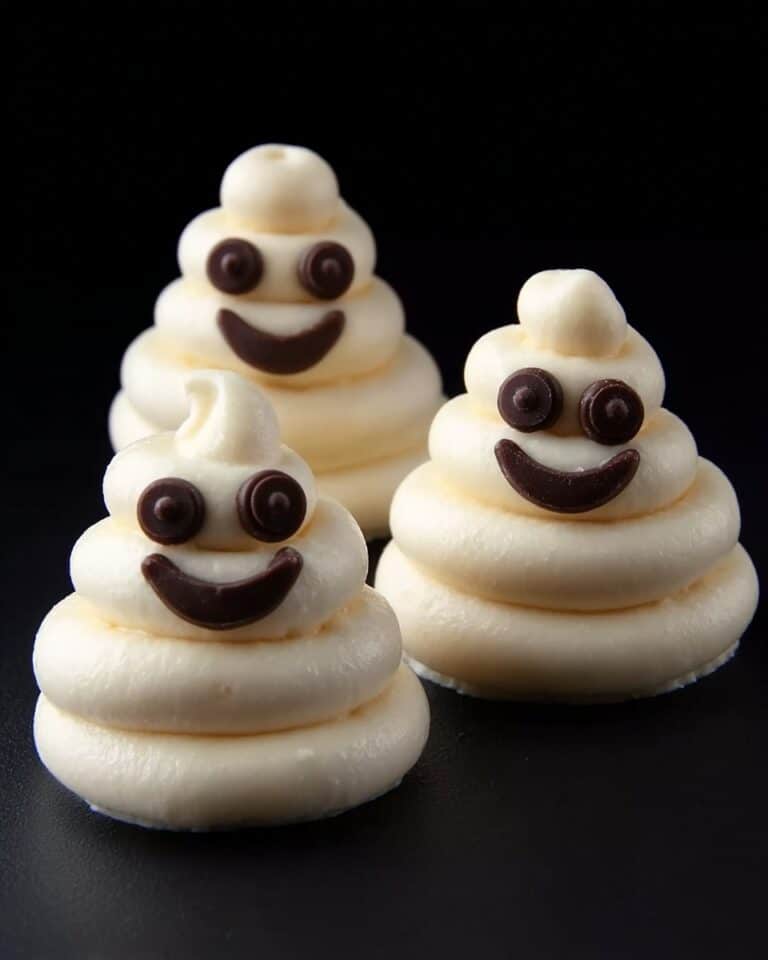 Poop Emoji Fudge Ghosts Recipe