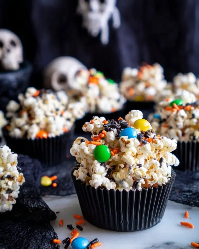 Spooky White Chocolate Halloween Popcorn Recipe