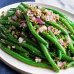 Blistered Green Beans with Pickled Shallots and Toasted Breadcrumbs Recipe