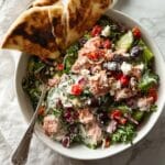 Mediterranean Tuna Salad with Creamy Feta Dressing Recipe