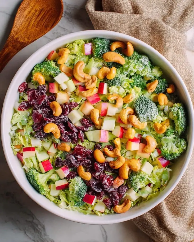 Broccoli Cashew Salad with Apples and Pears Recipe