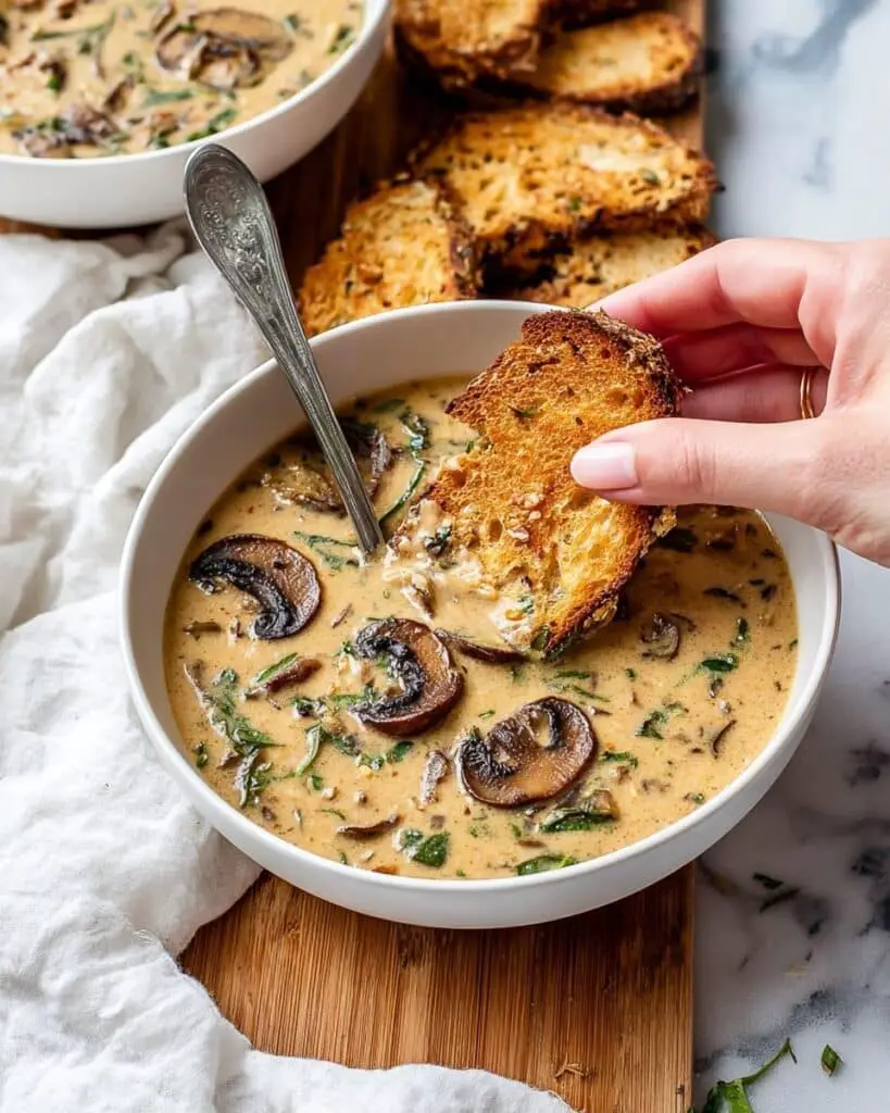 Vegan Mushroom Wild Rice Soup Recipe