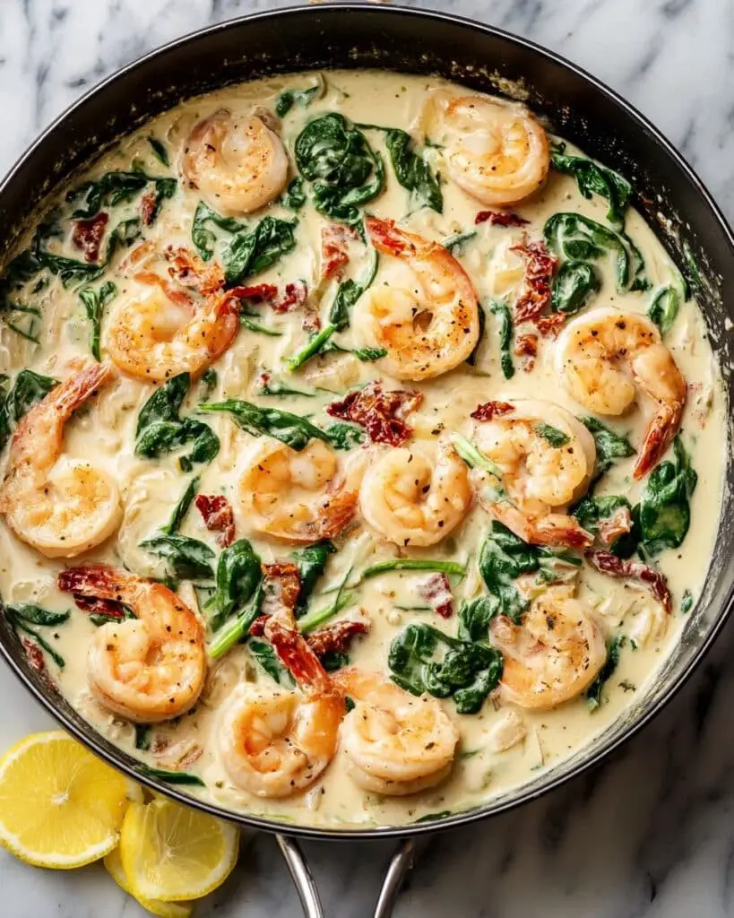 Easy Creamy Tuscan Shrimp Recipe