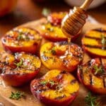 Grilled Peaches with Basil-Peach Nice Cream Recipe