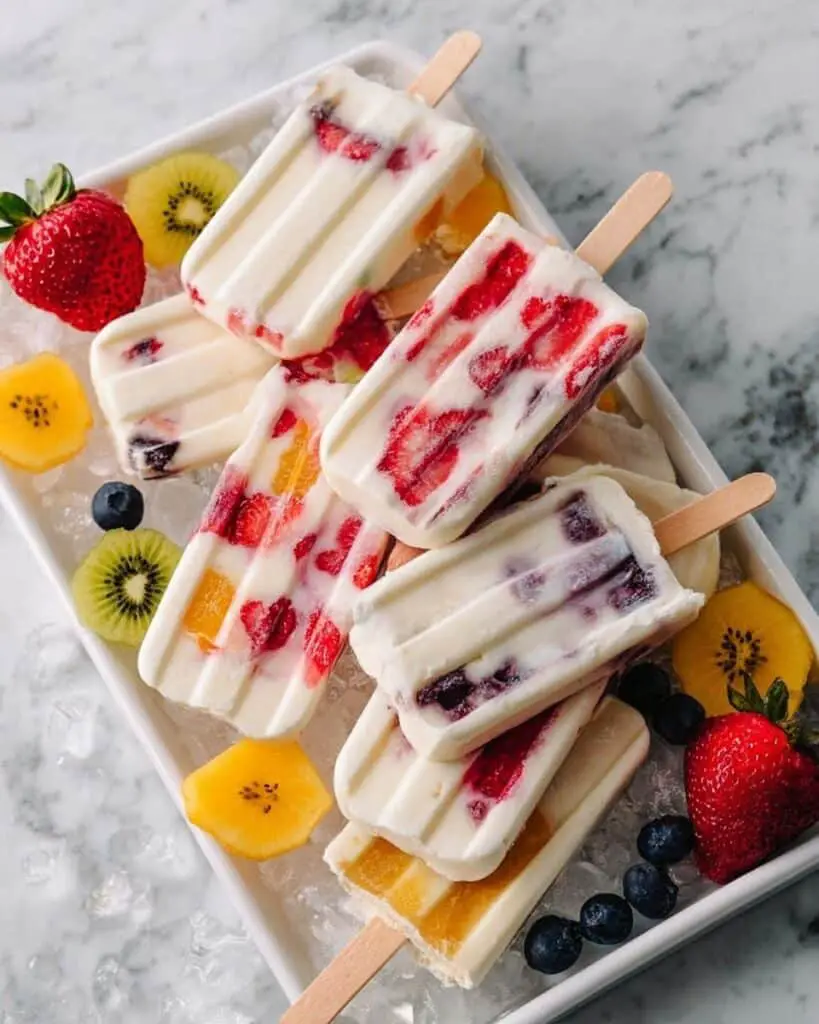 4-Ingredient Fruit & Yogurt Popsicles Recipe