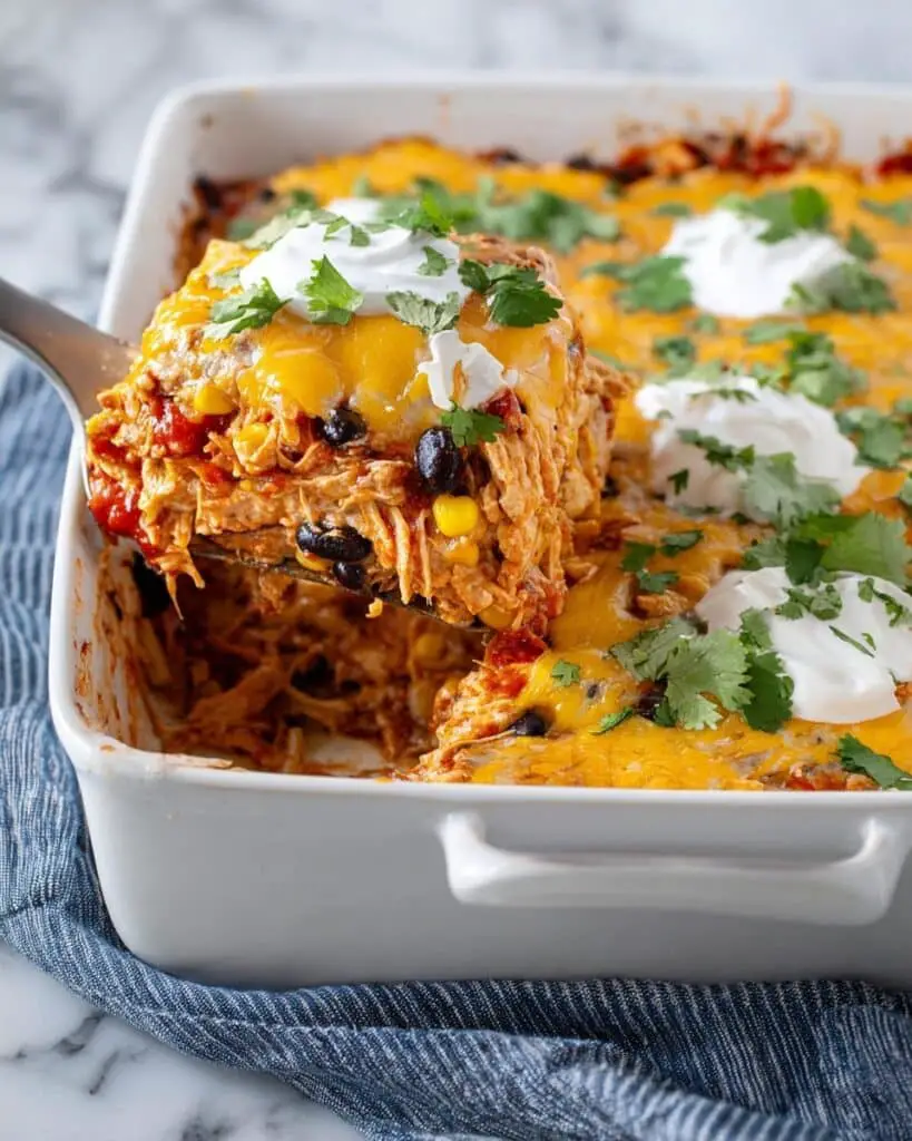 Easy Chicken Enchilada Casserole Recipe