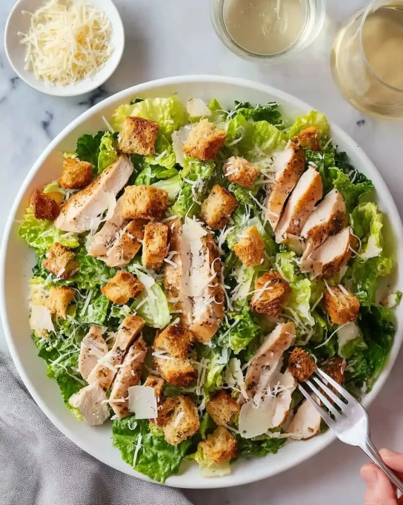 The Best Ever Chicken Caesar Salad with Homemade Croutons Recipe