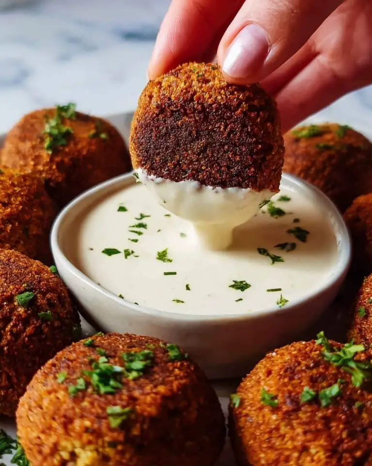 Easy Lentil Patties with Lemon Tahini Dip Recipe