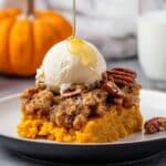 Pumpkin Dump Cake with Caramel and Pecans Recipe