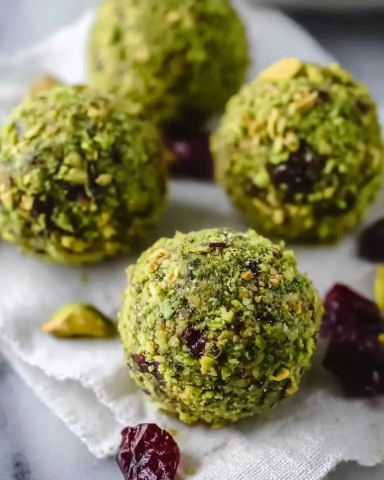 Pistachio and Cranberry Energy Bites {Paleo + Vegan} Recipe