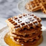 Pumpkin Waffles with Cinnamon Maple Syrup Recipe