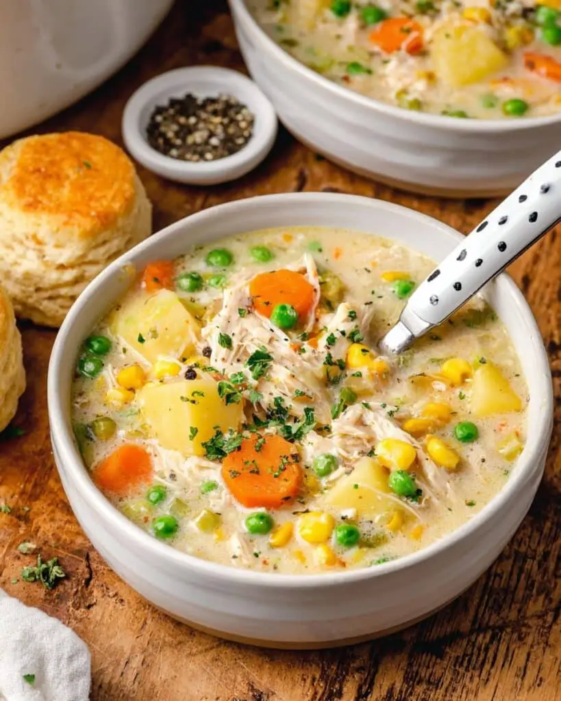 One Pot Chicken Pot Pie Soup Recipe