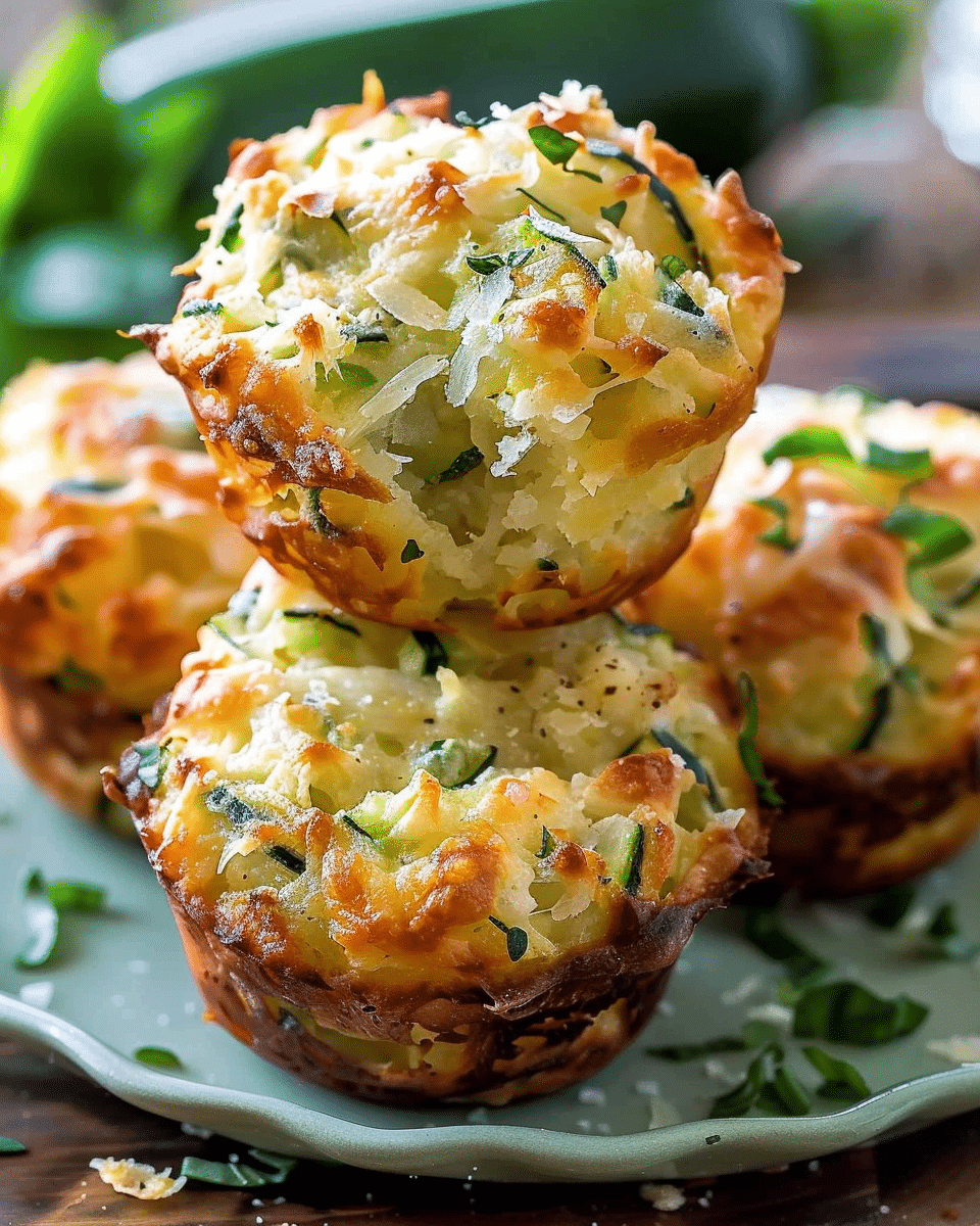 Crispy Parmesan Zucchini Potato Muffins
