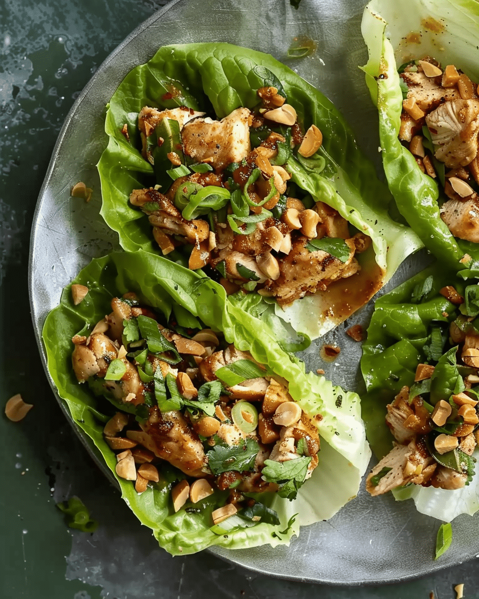 Thai Chicken Lettuce Wraps