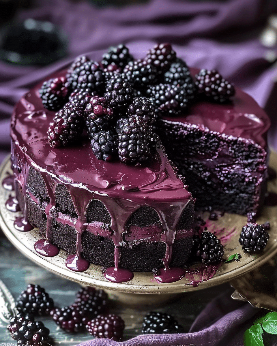Blackberry Velvet Gothic Cake