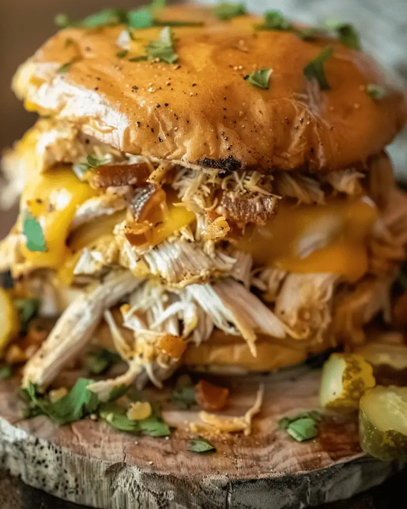 Crock Pot Ranch Chicken Sandwiches