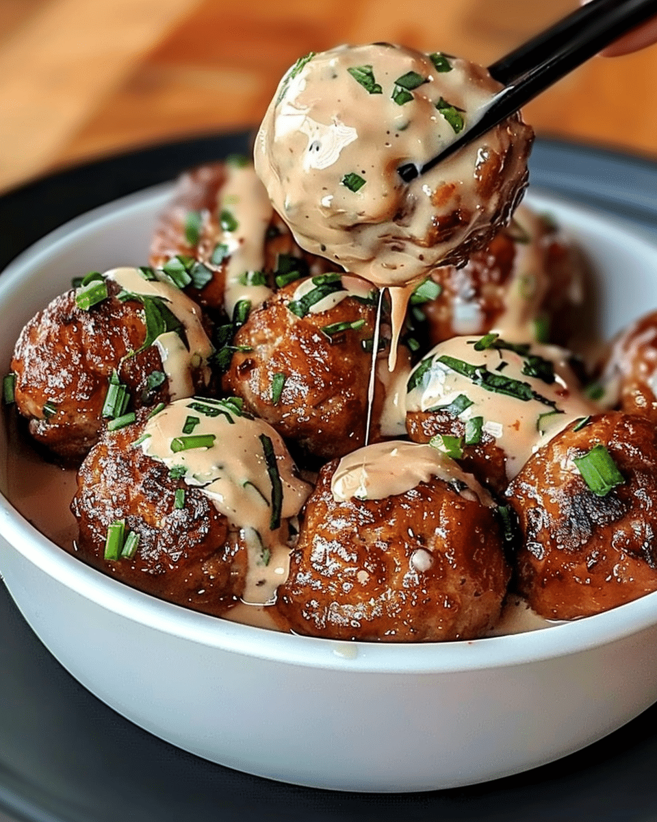 Korean BBQ Meatballs with Spicy Mayo Dip