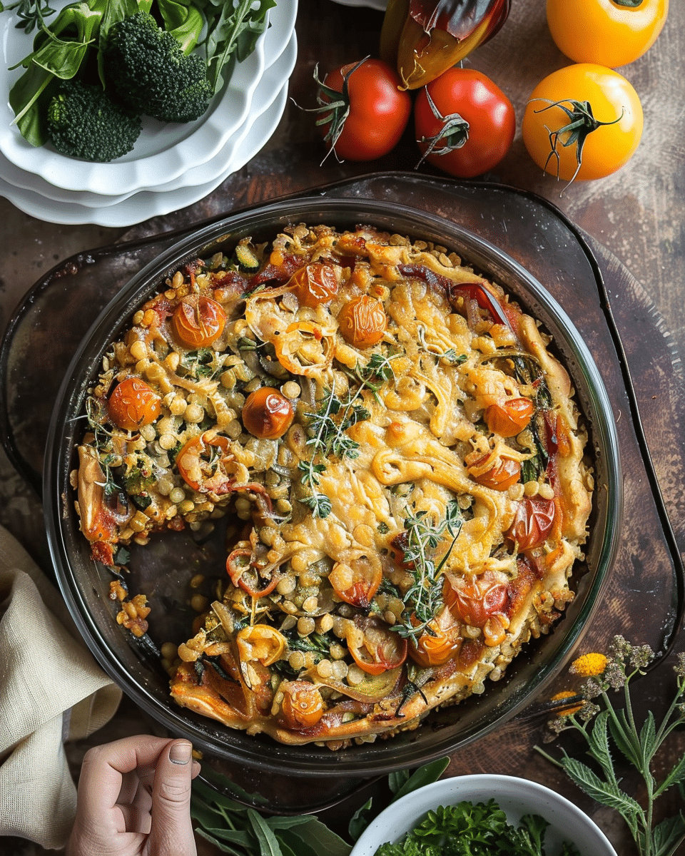 Very Veggie Lentil Bake