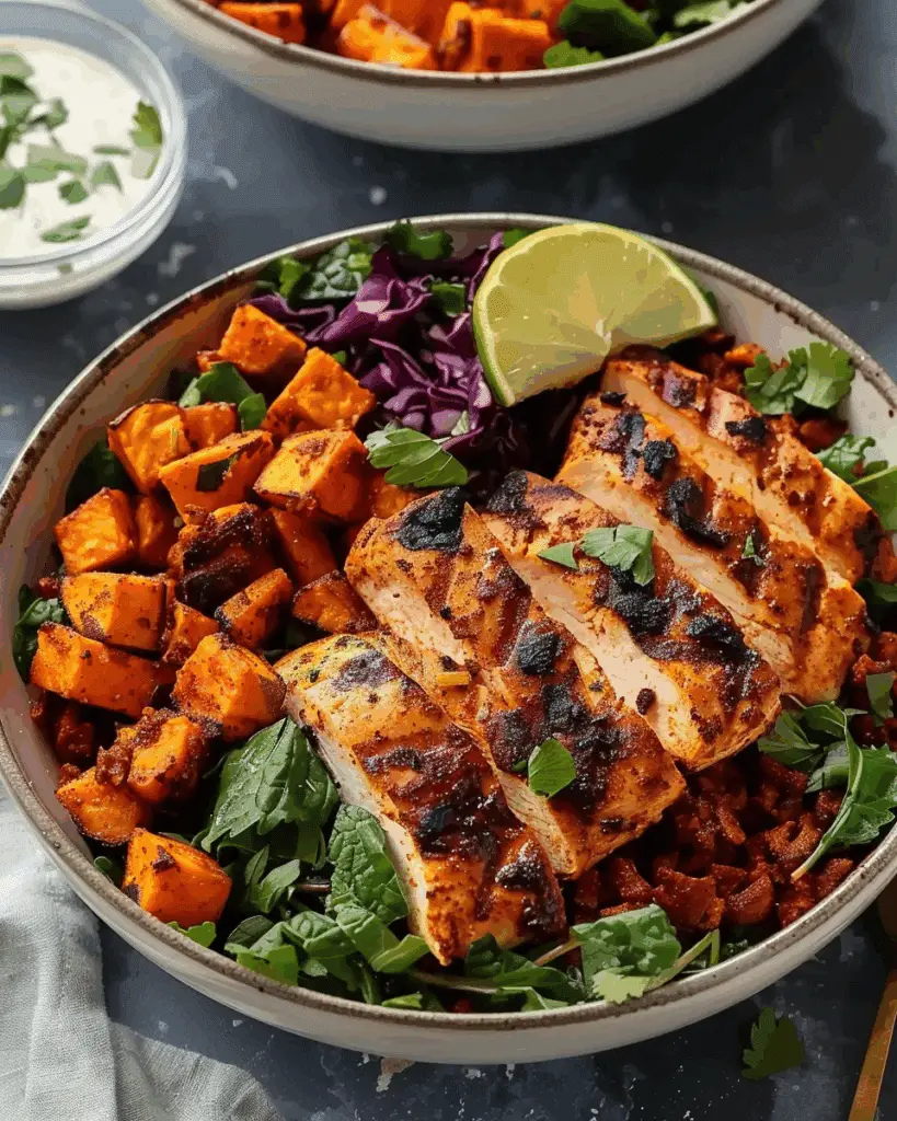 Blackened Chicken and Sweet Potato Bowls