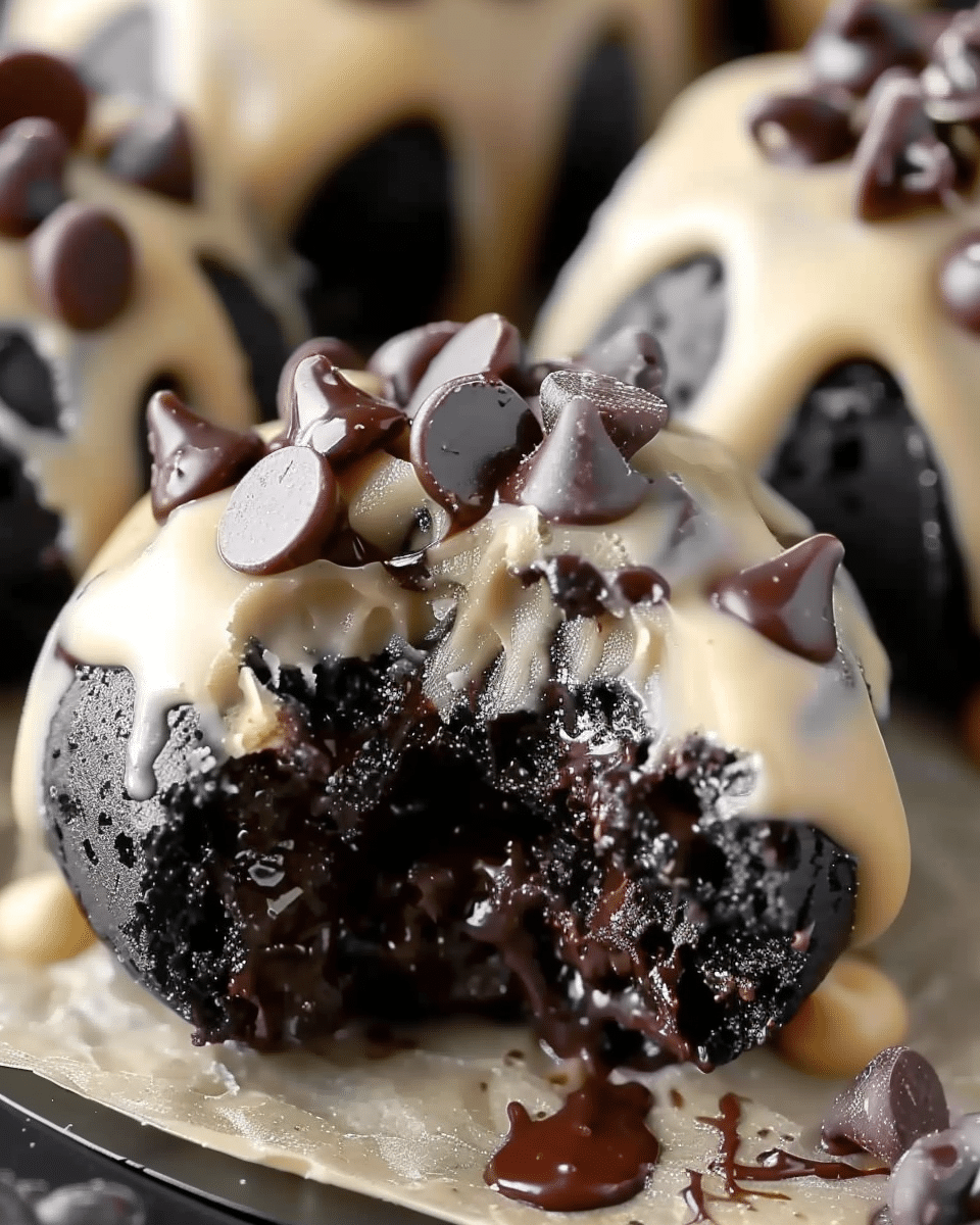 Chocolate Chip Cookie Dough Brownie Bombs