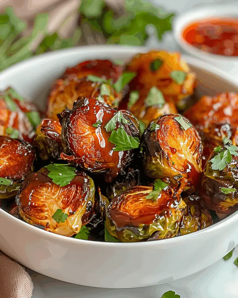 Spicy Sriracha Air Fryer Brussels Sprouts