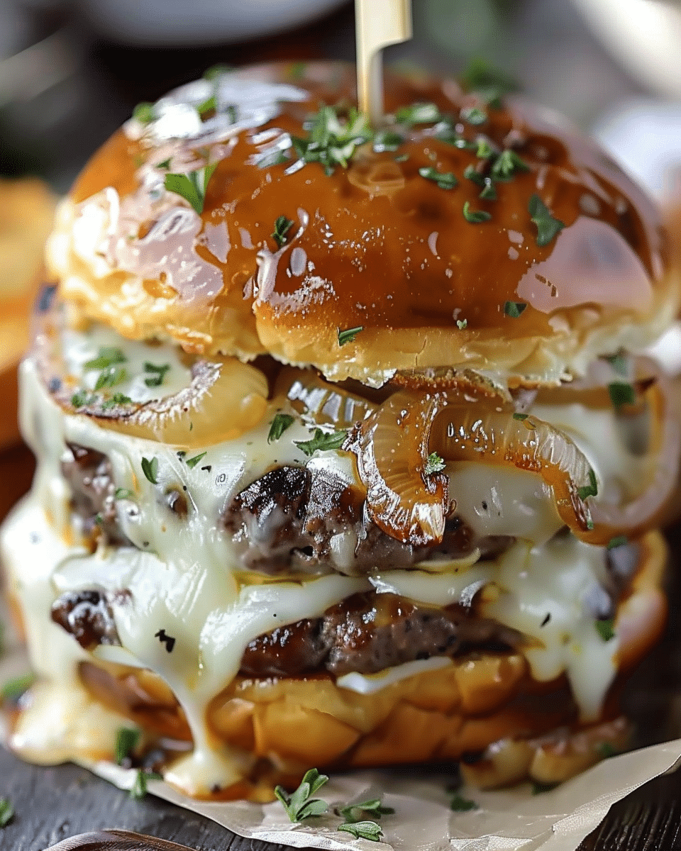 French Onion Soup Burgers