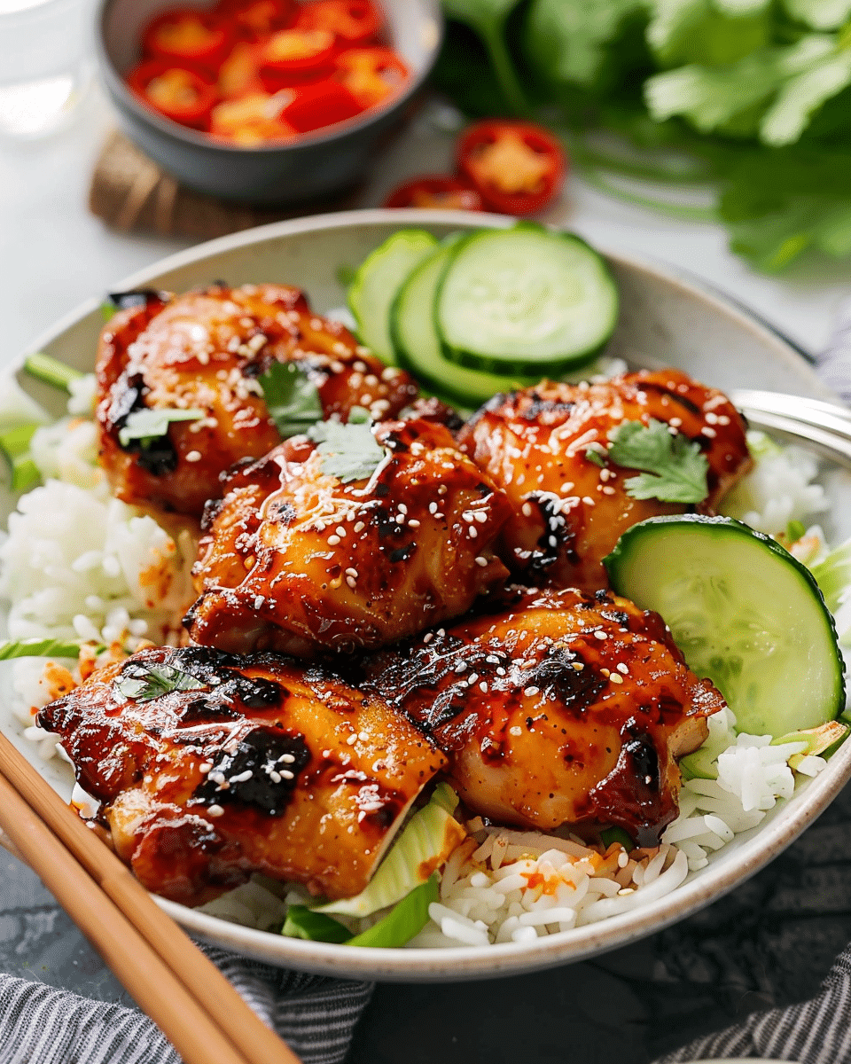 Sweet Chili Chicken Thighs in the Air Fryer
