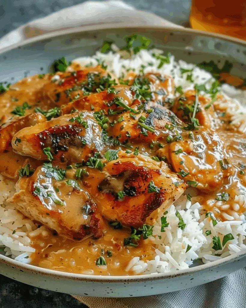 Smothered Chicken and Rice