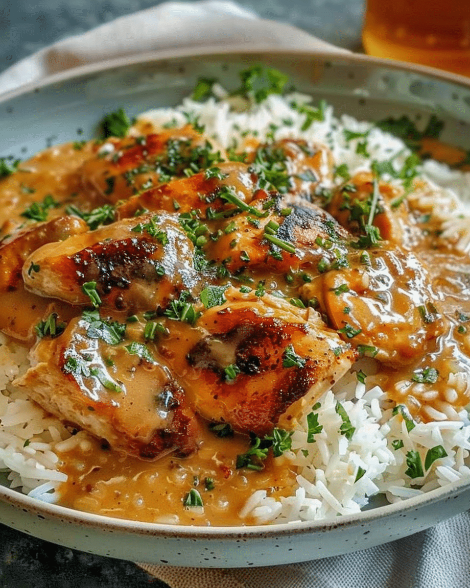 Smothered Chicken and Rice