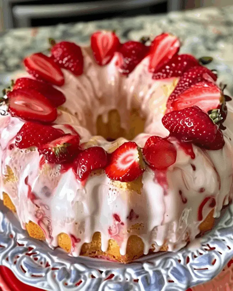Homemade Strawberry Cream Cheese Pound Cake