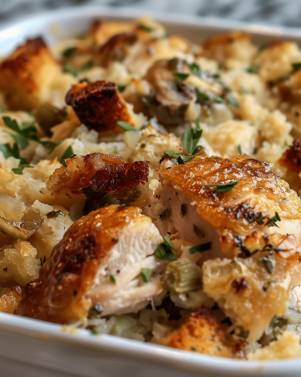 Chicken and Stuffing Casserole