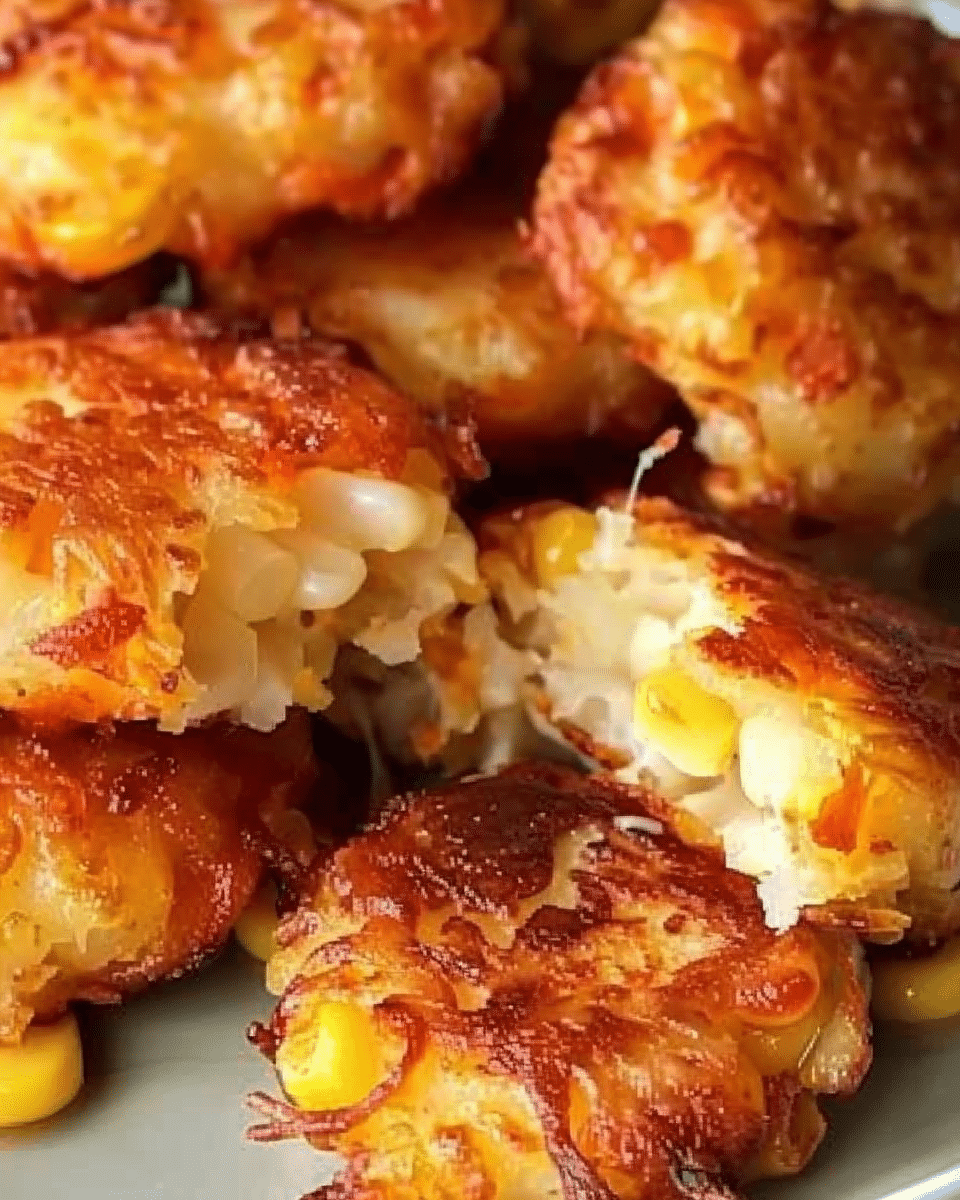 Crispy Cheddar Corn Potato Fritters