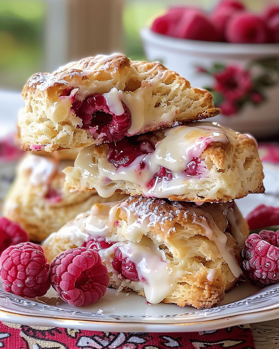 Ridiculously Easy Lemon Raspberry Scones
