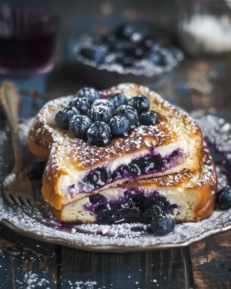 Blueberry Cheesecake Stuffed French Toast