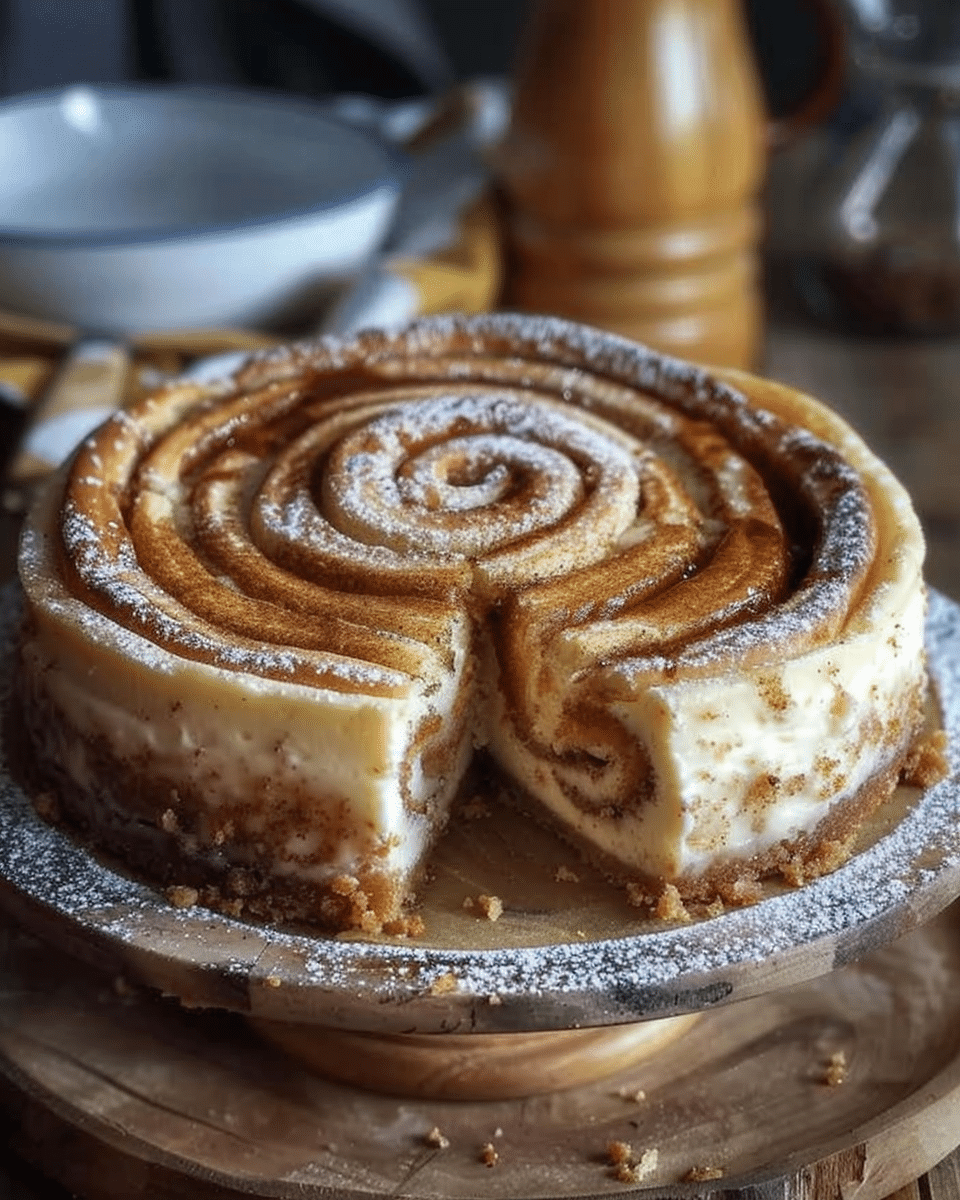 Cinnamon Roll Honeybun Cheesecake
