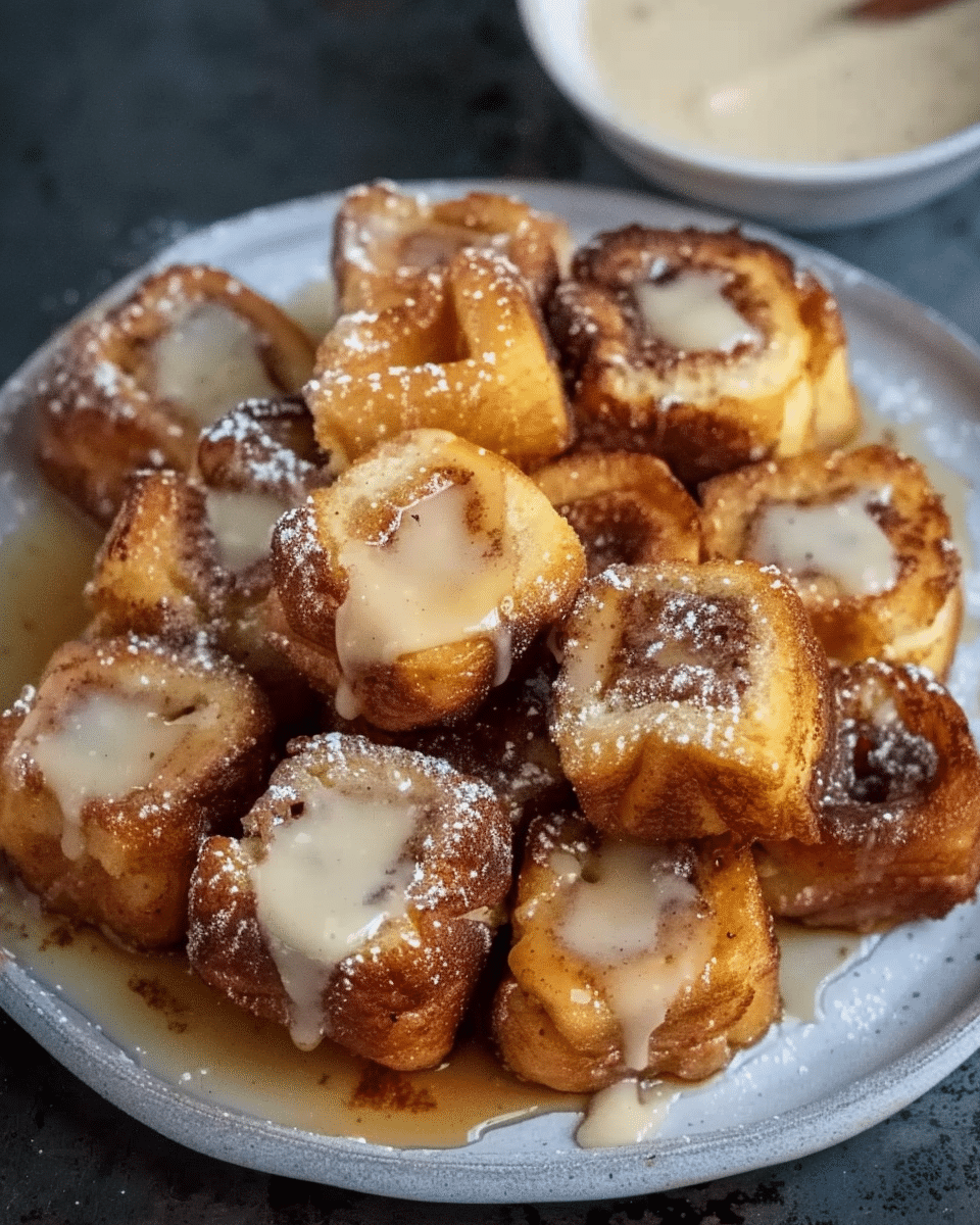 Cinnamon Roll French Toast Bites